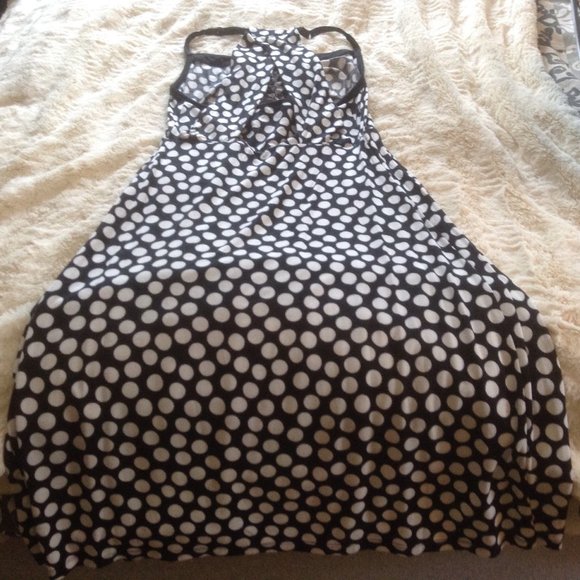 Sundress unique back polka dot dress xs NWOT - Picture 3 of 4